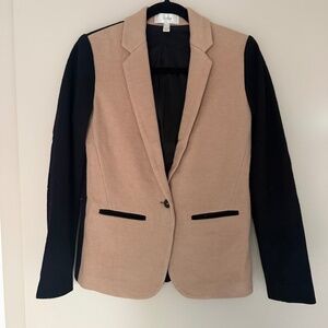 J. Crew Tan & Black Contrast Blazer